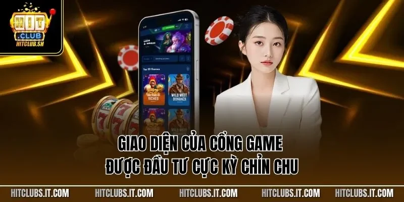 Giao diện của cổng game được đầu tư cực kỳ chỉn chu